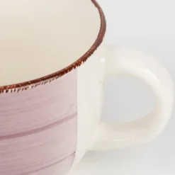 Taza jumbo rosa de gres Vita 47cl