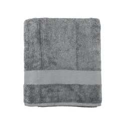 Toalla de ducha de algodón gris oscuro Vic 70x140cm - 500 gr/m²