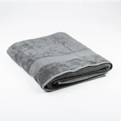 Toalla de ducha de algodón gris oscuro Vic 70x140cm - 500 gr/m²