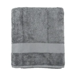 Toalla de ducha XL de algodón gris oscuro Vic 100x150cm - 500 gr/m²