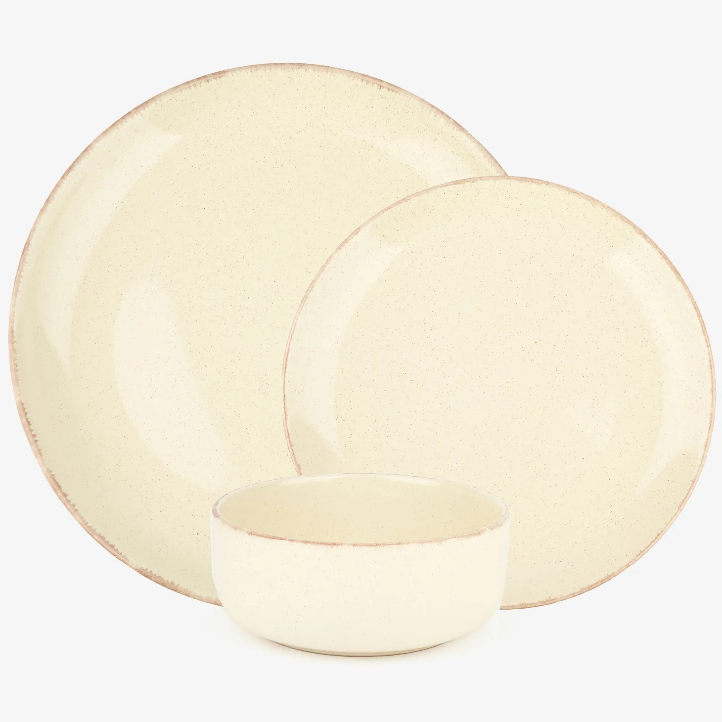 Vajilla de 18 piezas de cerámica blanca Coria
