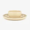 Vajilla de 18 piezas de cerámica beige Galar