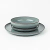 Vajilla de 12 piezas de porcelana azul Olite