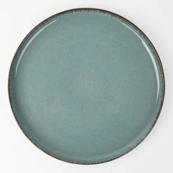 Vajilla de 12 piezas de porcelana azul Olite