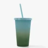 Vaso de plastico con pajita 47,5cl Tera