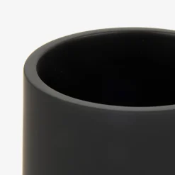 Vaso portacepillos de poliresina negro Carbon Ø8x10cm