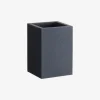 Vaso portacepillos de resina negro Clein 7x7x10cm