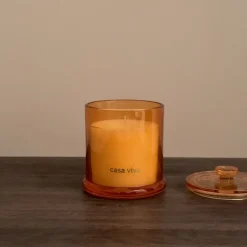Vela aromática en vaso de cristal Golden vanilla Durcal Ø10x13cm