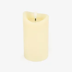 Vela decorativa LED beige Ø7x13cm