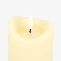 Vela decorativa LED beige Ø7x13cm