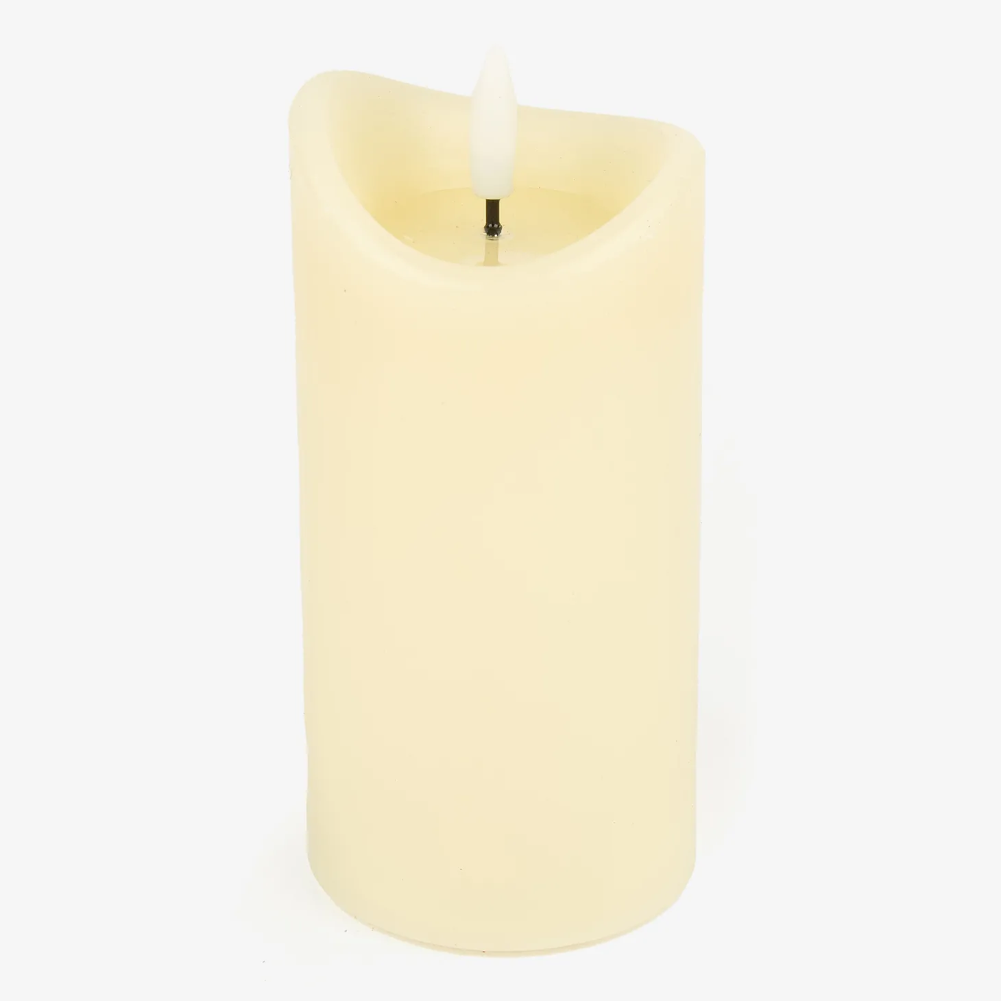 Vela decorativa LED beige Ø7x15cm