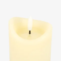 Vela decorativa LED beige Ø7x10cm