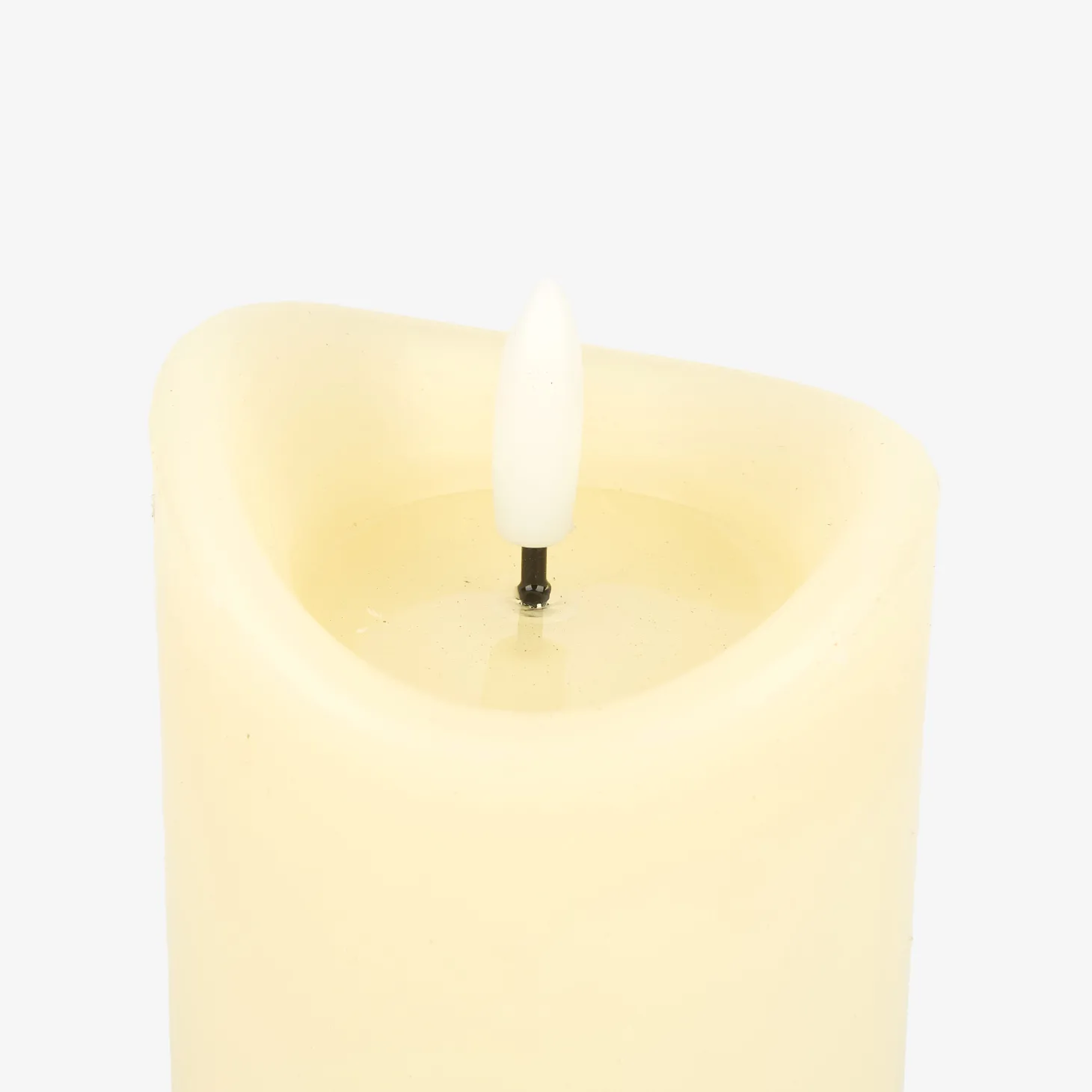 Vela decorativa LED beige Ø7x10cm