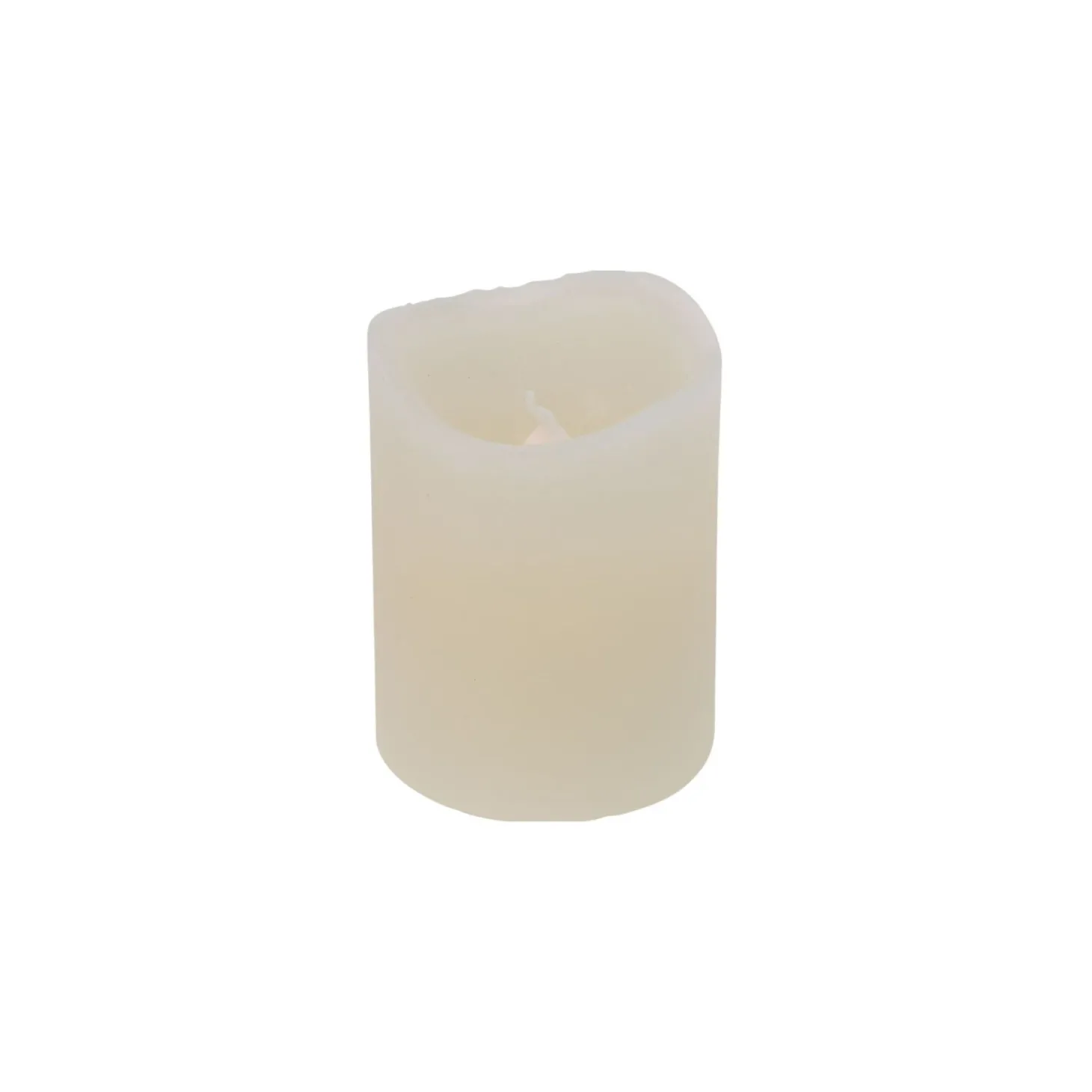 Vela decorativa LED con temporizador marfil Ø7x9cm