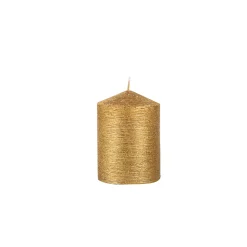 Vela decorativa pilar dorada Ø7x10cm