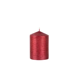 Vela decorativa pilar rojo Ø7x10cm