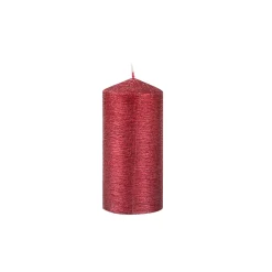 Vela decorativa pilar rojo Ø7x15cm