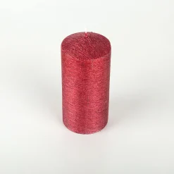 Vela decorativa pilar rojo Ø7x15cm