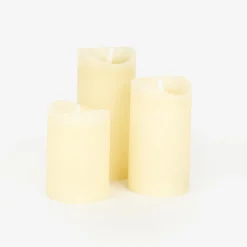 Vela LED crema 7x12,5cm