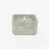 Vela LED en tarro de hormigón gris 13x13x7cm