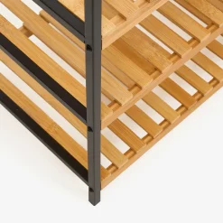 Zapatero de bambú con 3 estantes Kabil 70x33x48cm